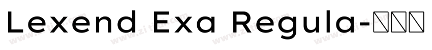 Lexend Exa Regula字体转换